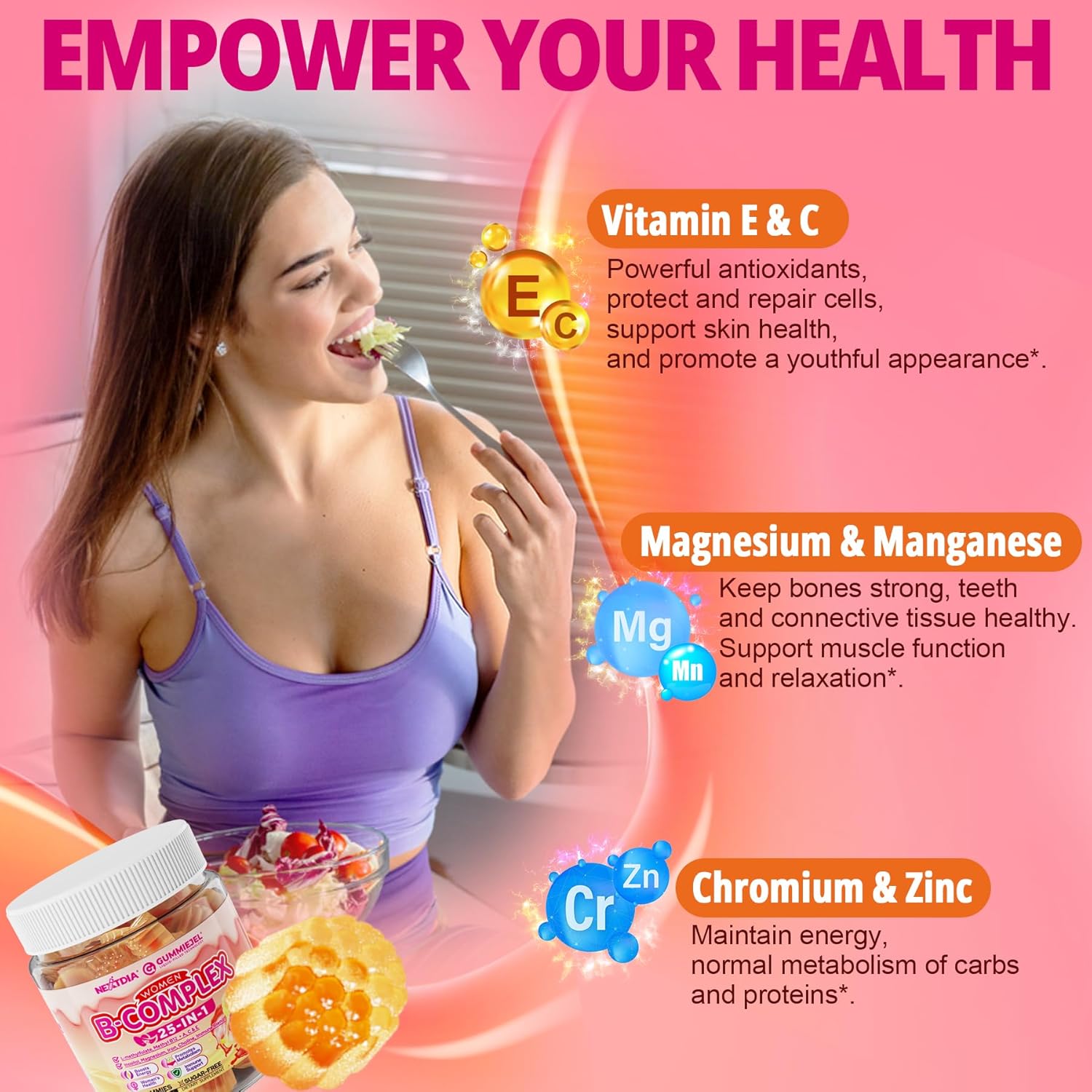 Women's Gut Health Bundle: Akkermansia Probiotics & Methylated B Complex Vitamin Gummies by Nextdia