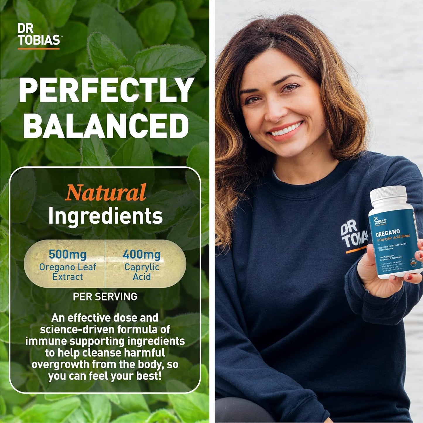 Women's Gut, Immune, and Urinary Health Support with Dr. Tobias Oregano, Caprylic Acid Blend, and Probiotics - Non-GMO Formula - BoostGo Australia