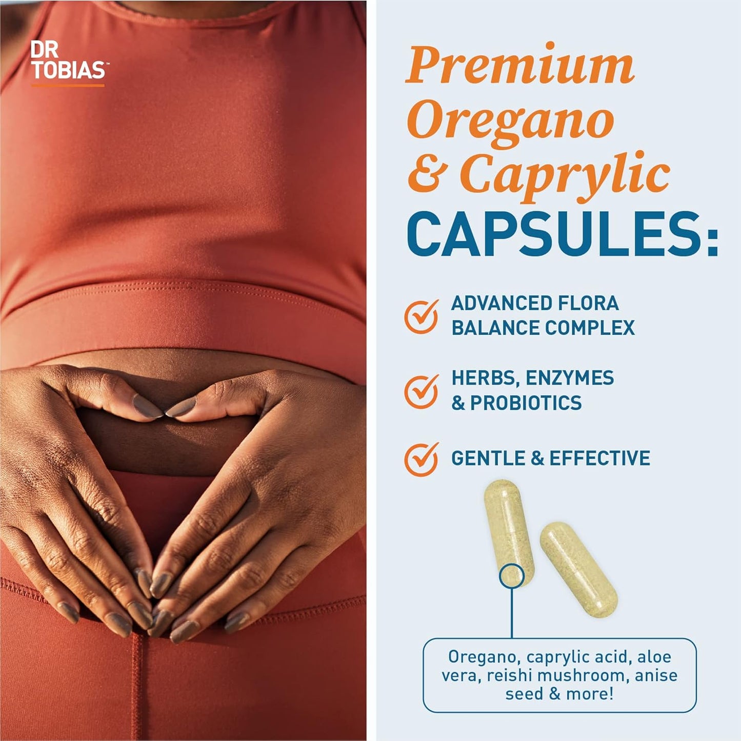 Women's Gut, Immune, and Urinary Health Support with Dr. Tobias Oregano, Caprylic Acid Blend, and Probiotics - Non-GMO Formula - BoostGo Australia