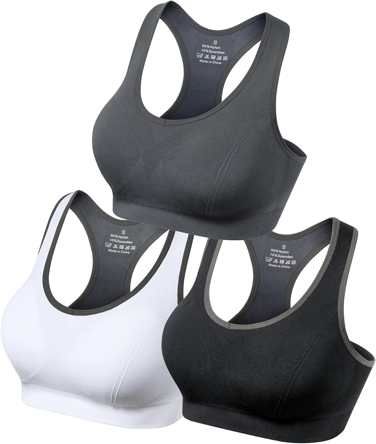 Women's GXXGE Padded Racerback High Impact Sports Bra for Gym Yoga Fitness Workout