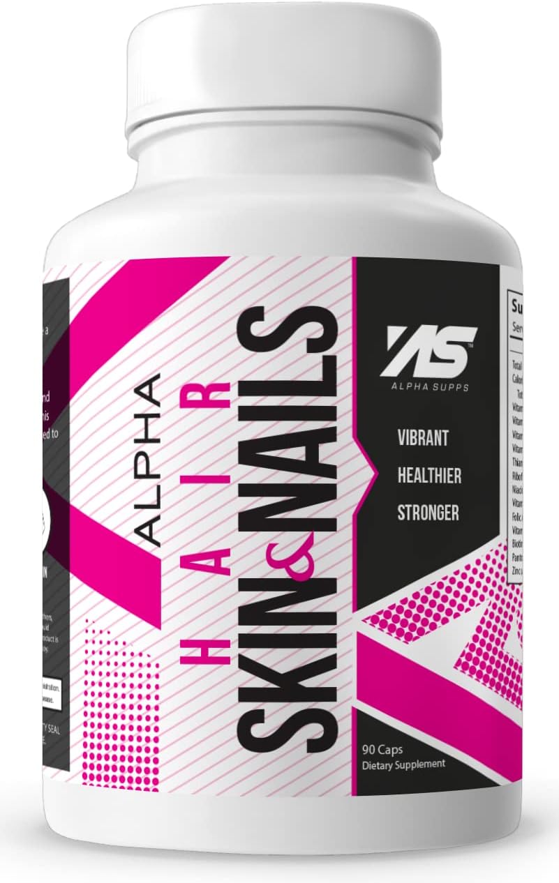 Women's Hair, Skin, and Nails Supplement - Boost HSN Health with Biotin, Collagen, and Vitamins - 90 Capsules for Hair Growth and Skin Radiance