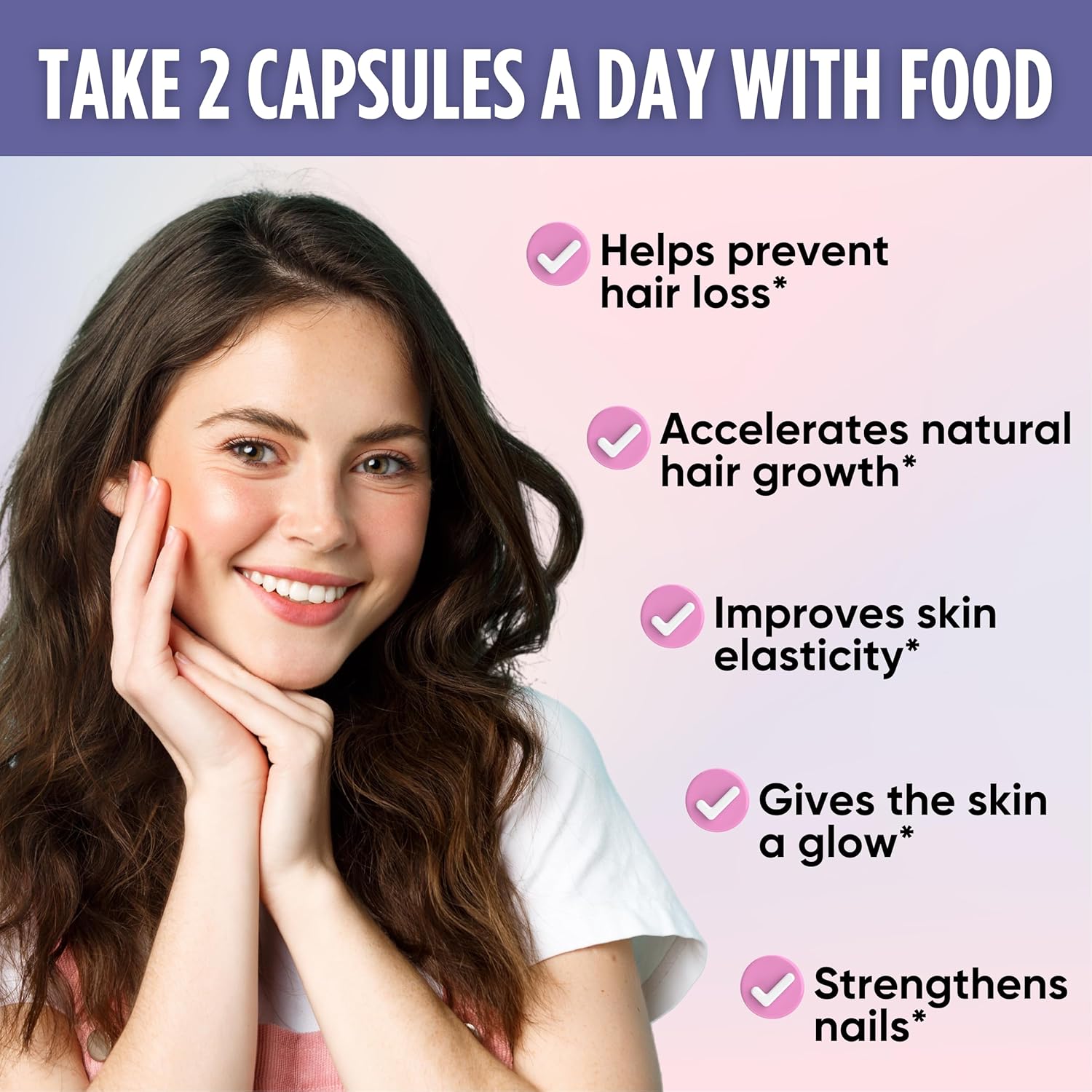 Women's Hair Skin and Nails Vitamins with Biotin 5000 mcg, Iron, and Manganese | Vegan & Non-GMO | 60 Capsules by healblend