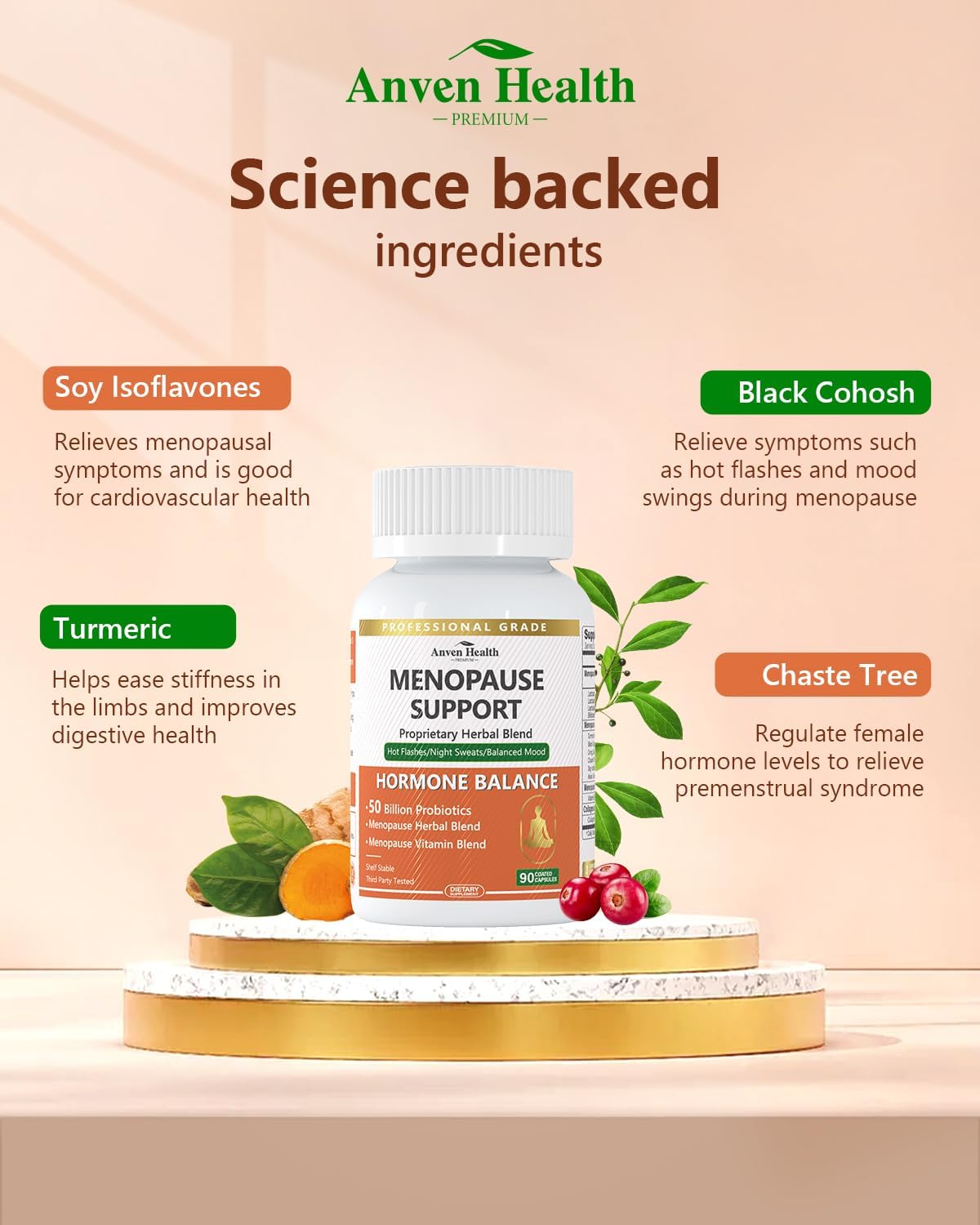 Women's Health and Longevity Bundle: Menopause Probiotics and Spermidine & Fisetin for Anti-Aging Support, Well-Being