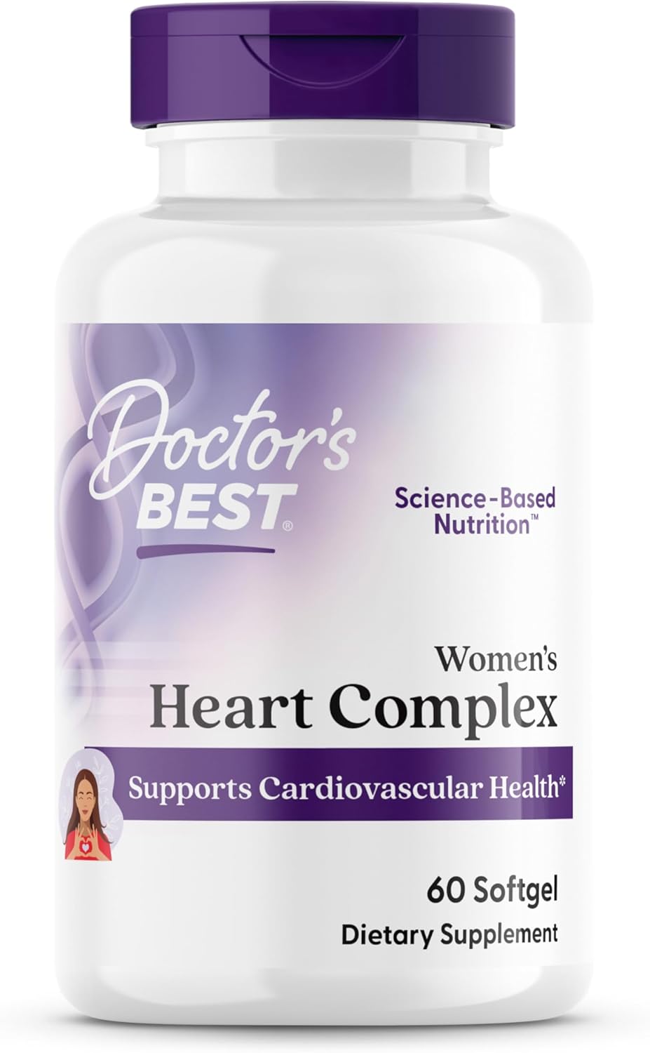 Women's Heart Health Complex, Doctor's Best, 60 Softgels, Non-GMO, Gluten-Free, Soy-Free, Supports Cellular Energy