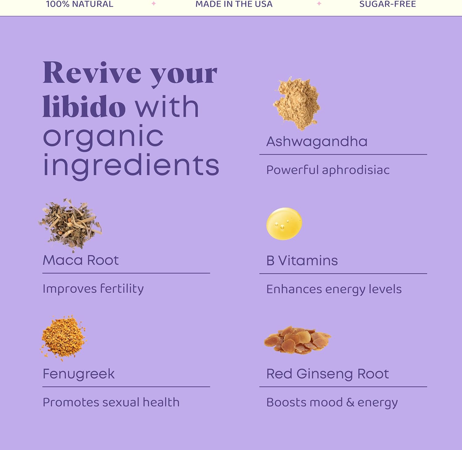 Women's Herbal Libido Support Drops - Horny Goat Weed, Ashwagandha, Maca Root, Fenugreek, Red Ginseng - Wellness & Vitality Formula