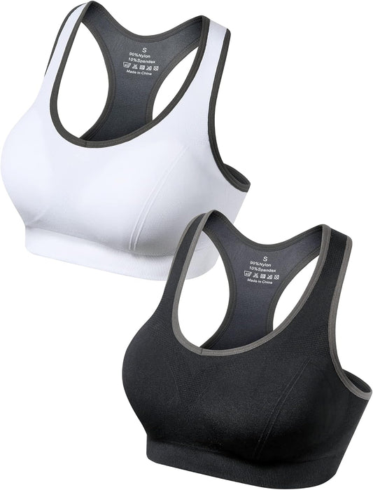 Women's High Impact Padded Racerback Sports Bra for Yoga, Gym, Fitness - GXXGE Active Wear