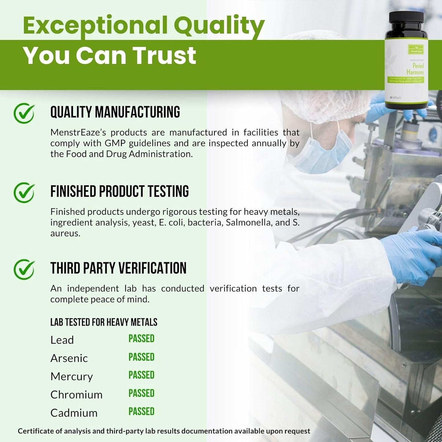 Women's Hormone Balance Support Supplement with Black Cohosh, Vitex Berry & Dong Quai - 30 Servings