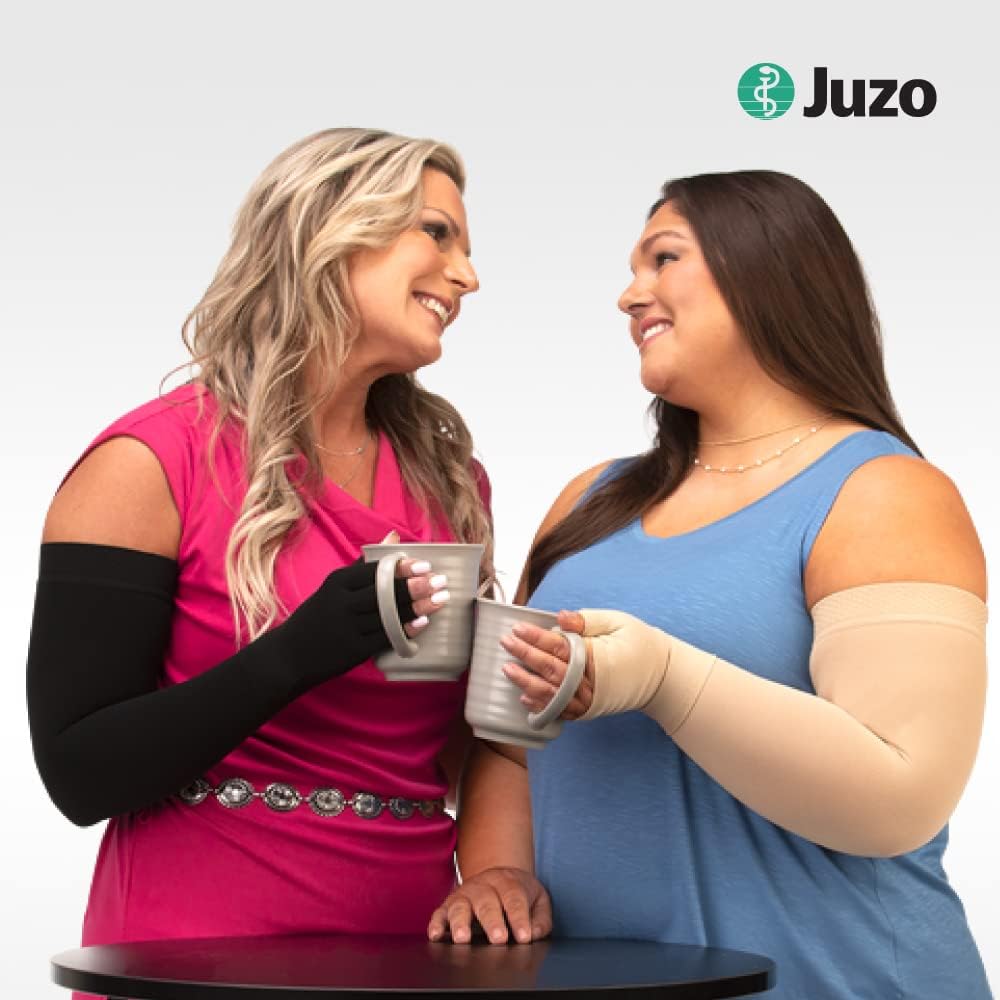 Women's Juzo Soft 2001 Standard Armsleeve with Silicone Top Band - 20-30mmHg Support
