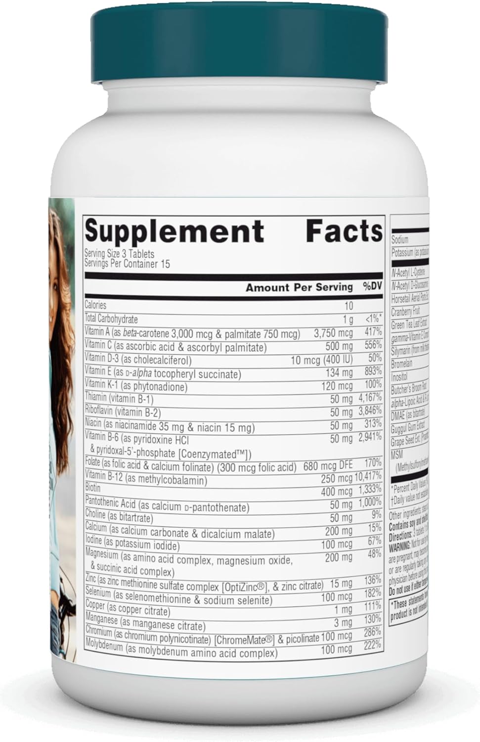 Women's Life Force Multiple Iron Free - Daily Multivitamin with 13 Essential Vitamins, Antioxidants, Herbs, Nutrients, and Minerals for Enhanced Energy and Immune Support - 45 Tablets
