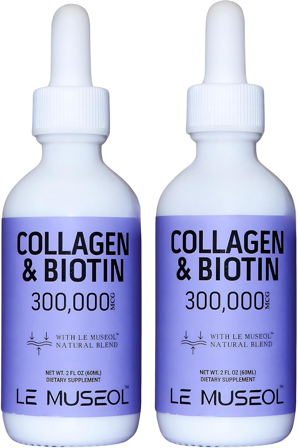 Women's Liquid Collagen with Biotin, Reishi, Chamomile, and Valerian Root Extract Drops for Healthy Skin and Hair