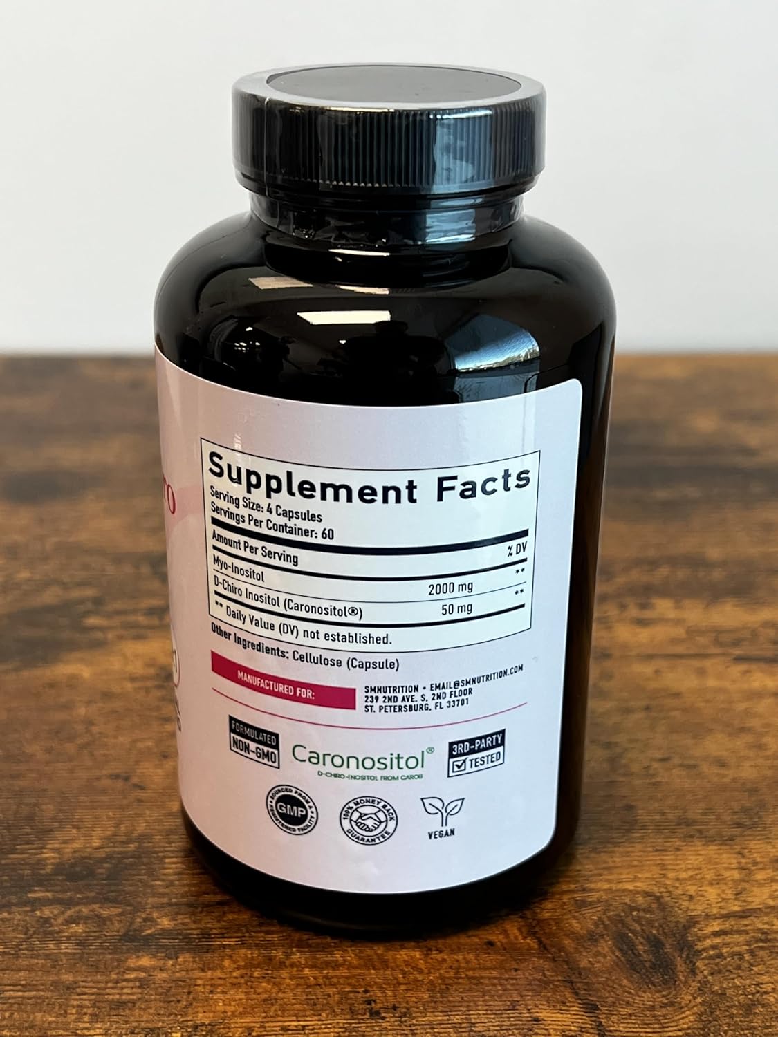 Women's Menstrual Cycle Support Supplement with Myo-Inositol & D-Chiro Inositol in 40:1 Ratio - 2000mg Myo & 50mg D Chiro with Vitamin B8 - 240 Ct