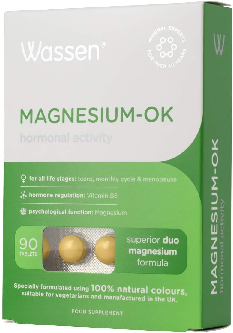 Women's Monthly Cycle Support: Wassen Magnesium OK Vitamins & Minerals - 90 Tablets