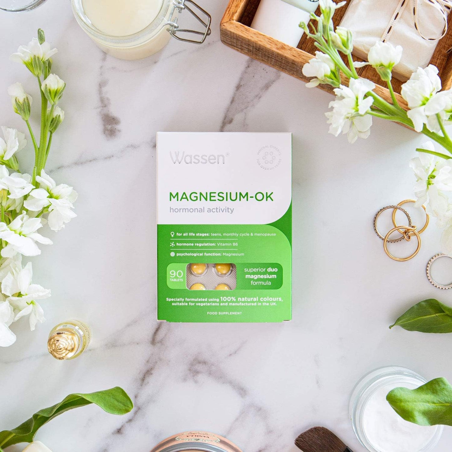 Women's Monthly Cycle Support: Wassen Magnesium OK Vitamins & Minerals - 90 Tablets