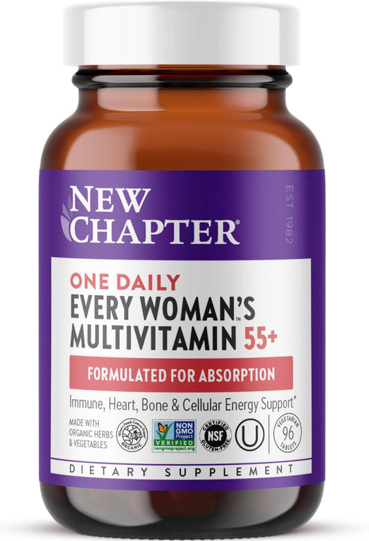 Women's Multivitamin 50 Plus with 20+ Nutrients & Astaxanthin - Daily Support for Energy, Heart, Immune System - Gentle on Stomach - 96 Count