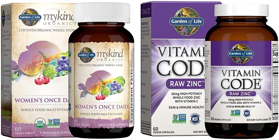 Women's Multivitamin and Zinc Supplement Bundle by Garden of Life - Pack of 2