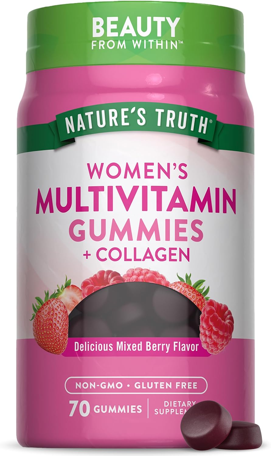 Women's Multivitamin Gummies with Collagen & Biotin | 70 Count, Non-GMO & Gluten Free