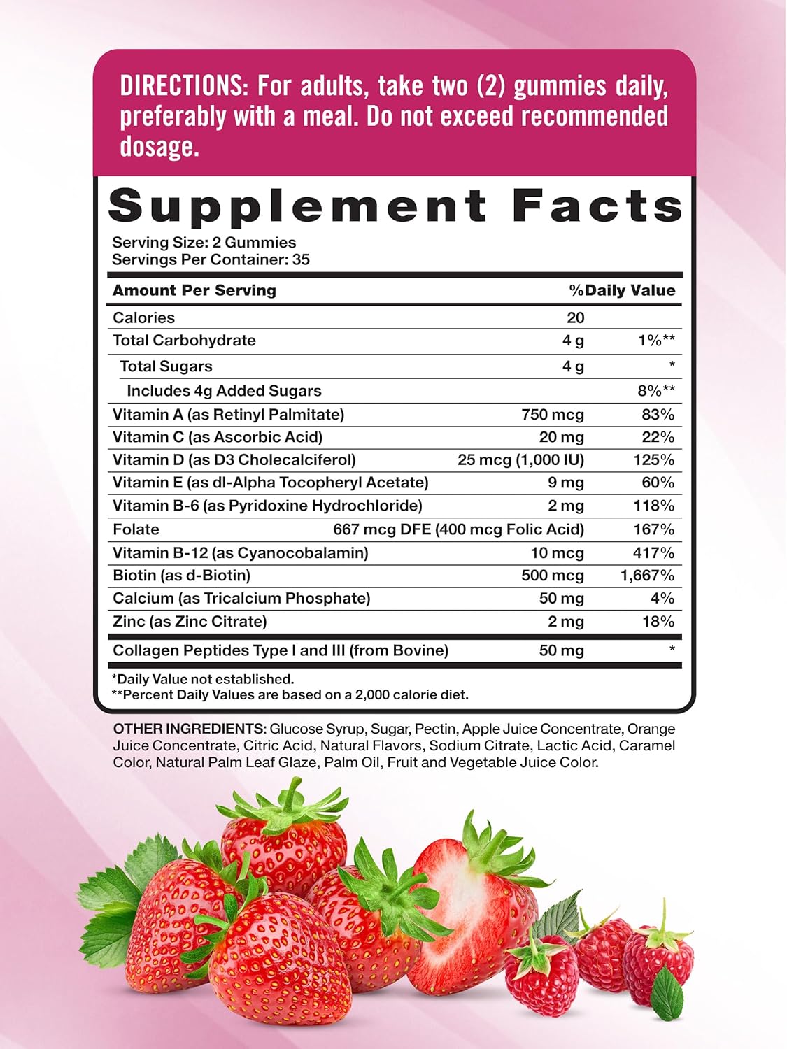 Women's Multivitamin Gummies with Collagen & Biotin | 70 Count, Non-GMO & Gluten Free
