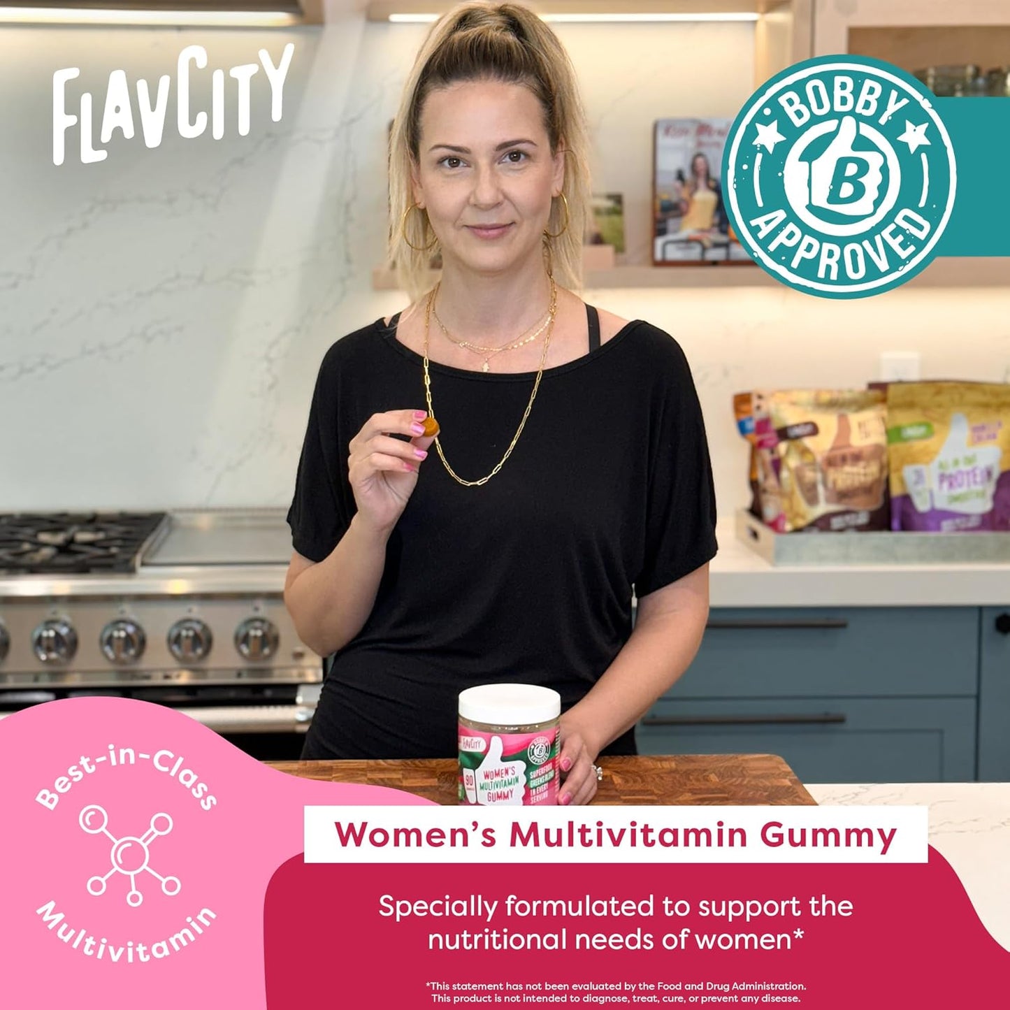 Women's Multivitamin Gummies with Superfood Greens and Prebiotic Fiber - 90 Gummies, 30 Servings