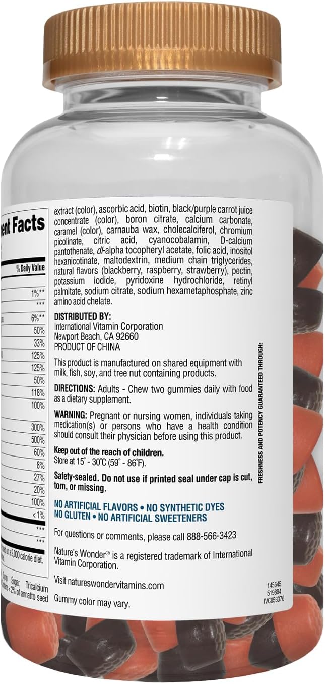Women's Multivitamin Gummies with Vitamins A,C,D,B6, B12, Biotin, Folic Acid, 150 Count - Supports Energy, Metabolism, Bone, and Immune Health for 75 Days