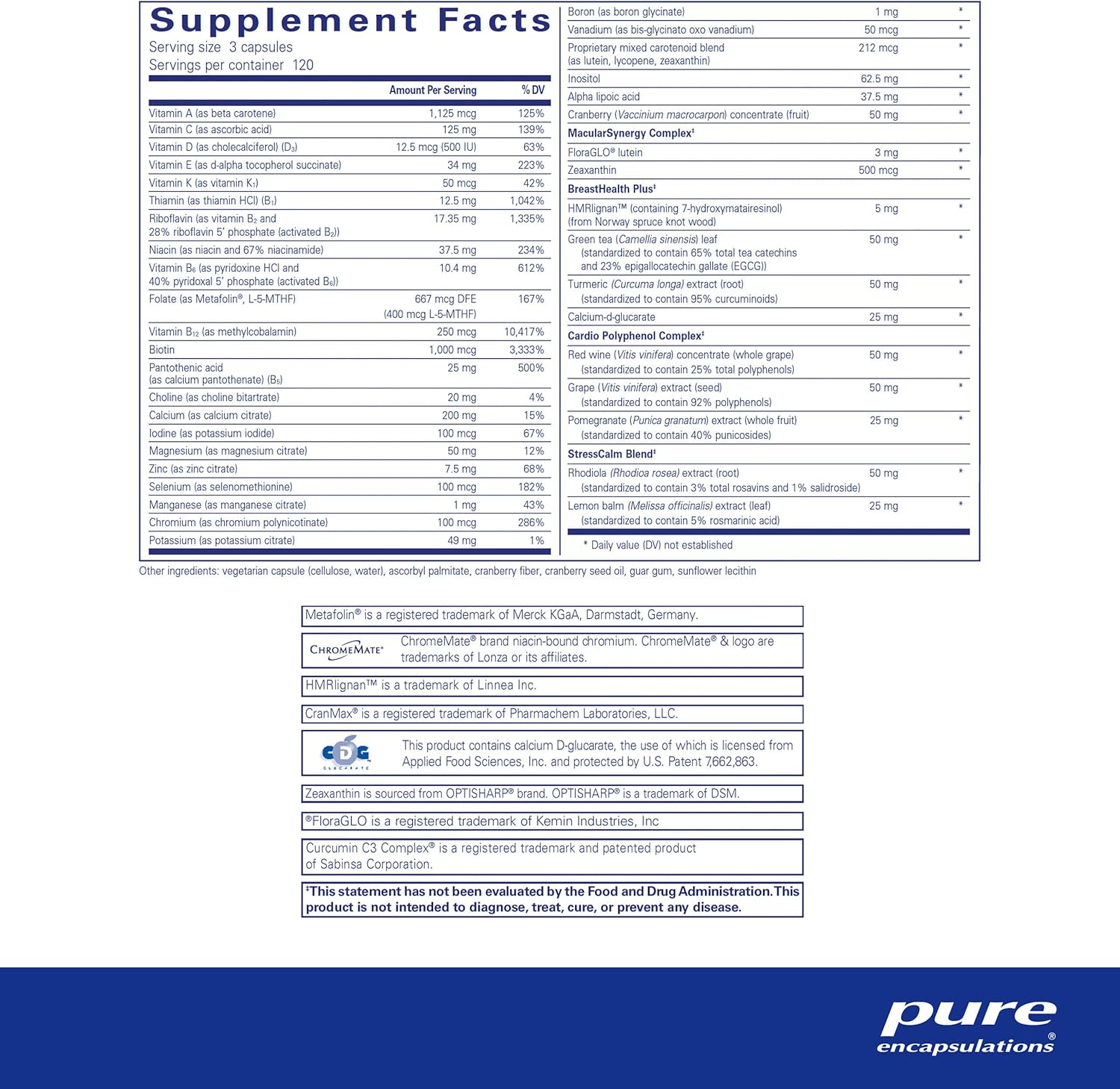 Women's Multivitamin Over 40 with Urinary Tract & Breast Health Support - 360 Capsules