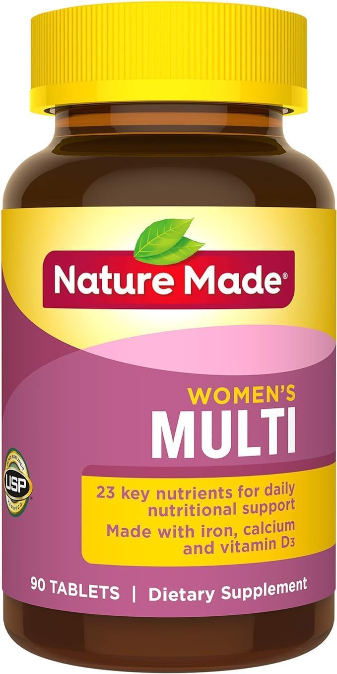 Women's Multivitamin Tablets, 90 Count for Daily Nutritional Support by Nature Made
