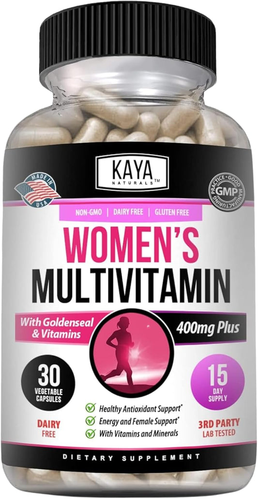 Women's Multivitamin with Antioxidants and Immune Support - Vitamins A, D, C, E, Biotin, Folic Acid, Multi-Mineral, Energy & Metabolism - 30 Count