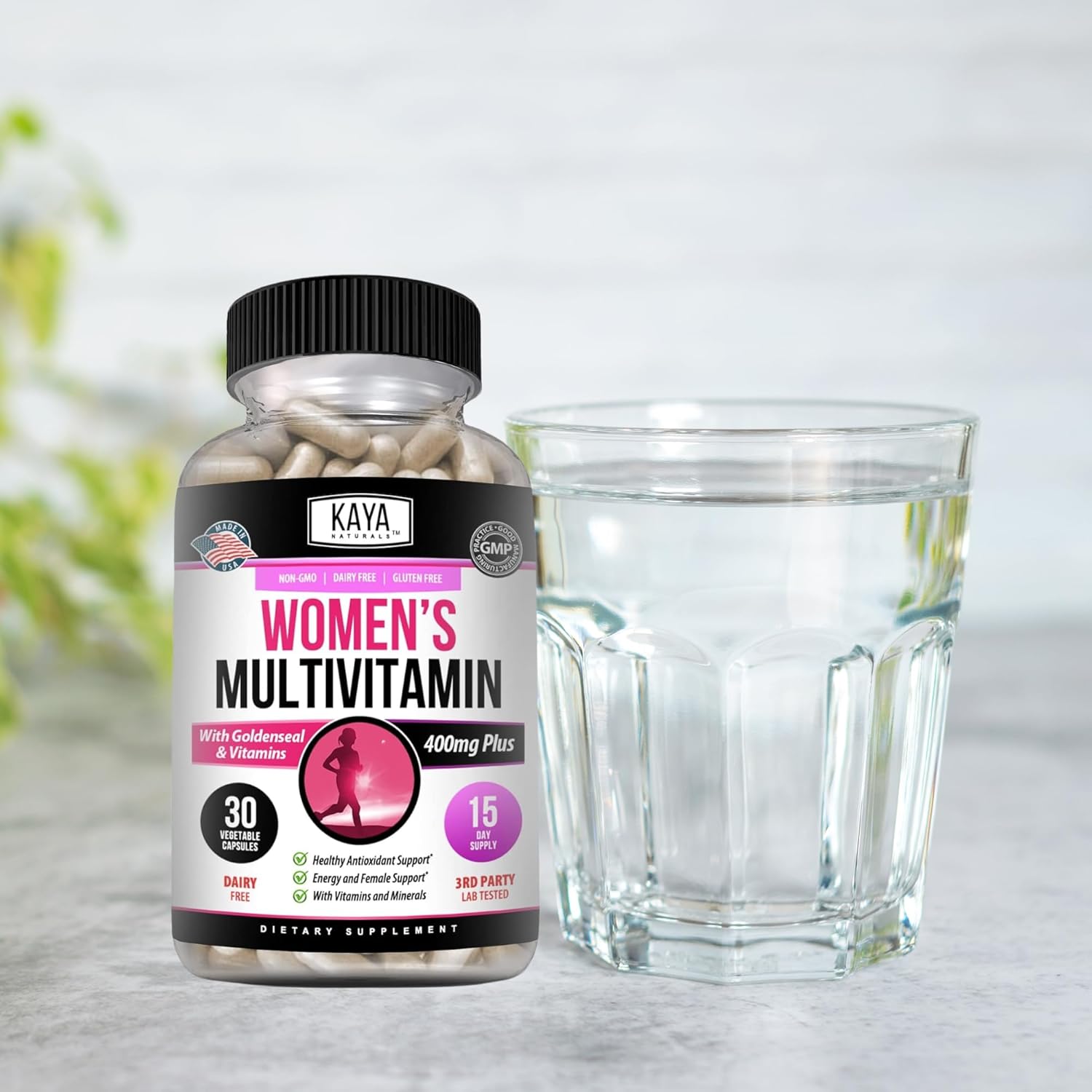 Women's Multivitamin with Antioxidants and Immune Support - Vitamins A, D, C, E, Biotin, Folic Acid, Multi-Mineral, Energy & Metabolism - 30 Count