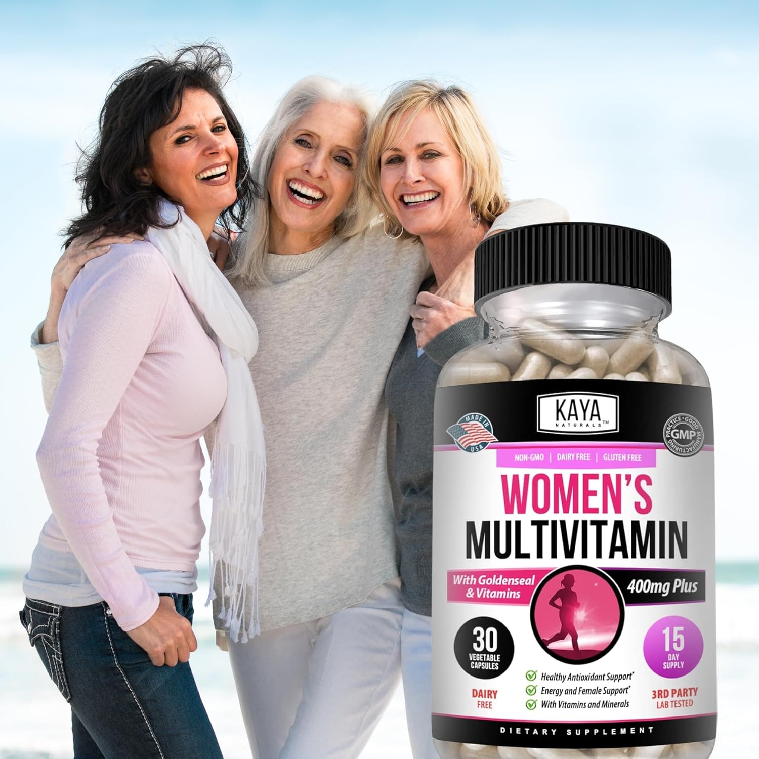 Women's Multivitamin with Antioxidants and Immune Support - Vitamins A, D, C, E, Biotin, Folic Acid, Multi-Mineral, Energy & Metabolism - 30 Count