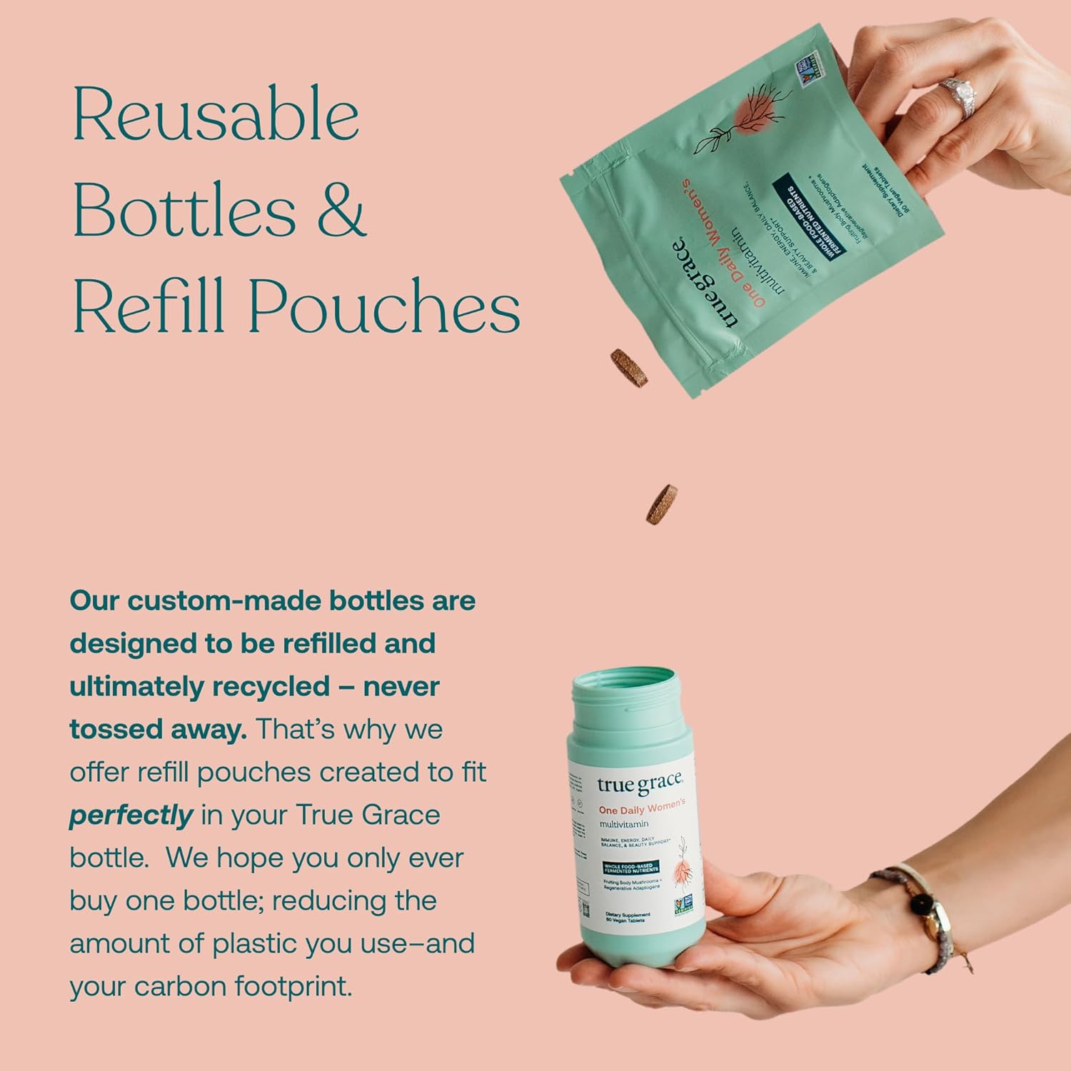 Women's Multivitamin with Fermented Minerals, Organic Adaptogens, Mushrooms - Immune & Energy Support - Non-GMO, Gluten Free, Soy Free - 90 Vegan Tablets