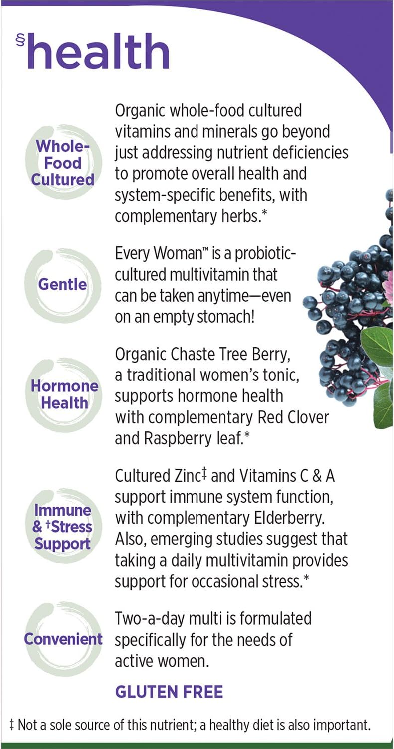 Women's Multivitamin with Probiotics, Iron, Vitamin D3, B Vitamins, Non-GMO - 48 ct
