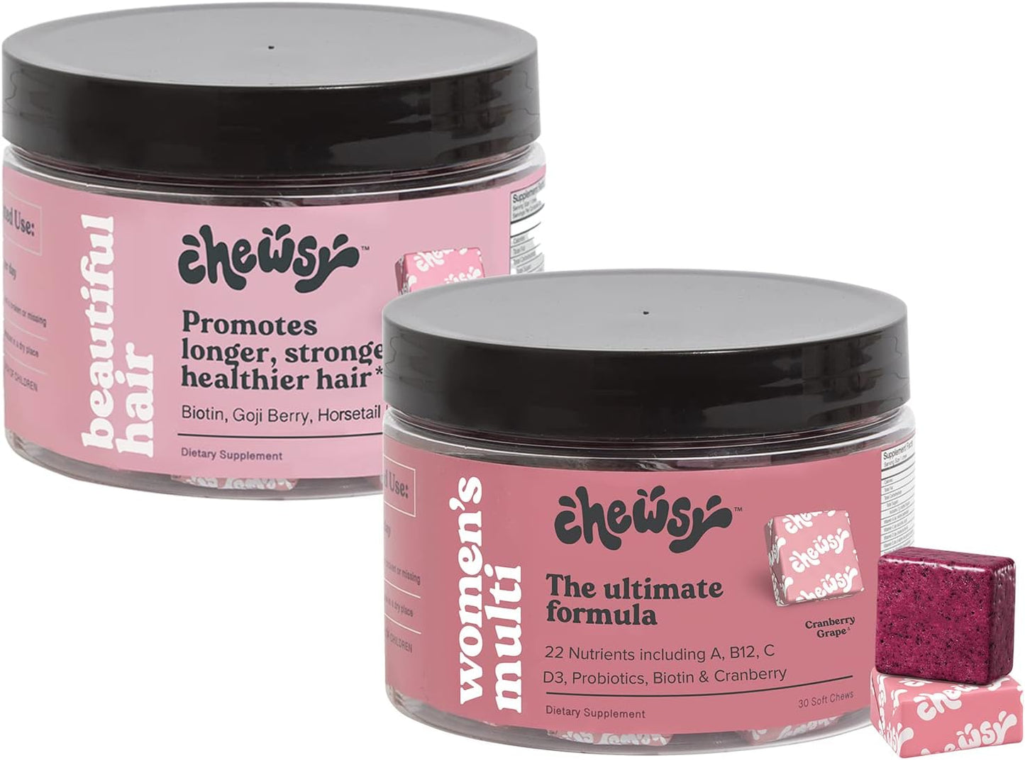 Women's Multivitamin with Vitamin C, B12, A, D, E, Folic Acid, Probiotics, Biotin, Cranberry - 30 Day Supply for Beautiful Hair