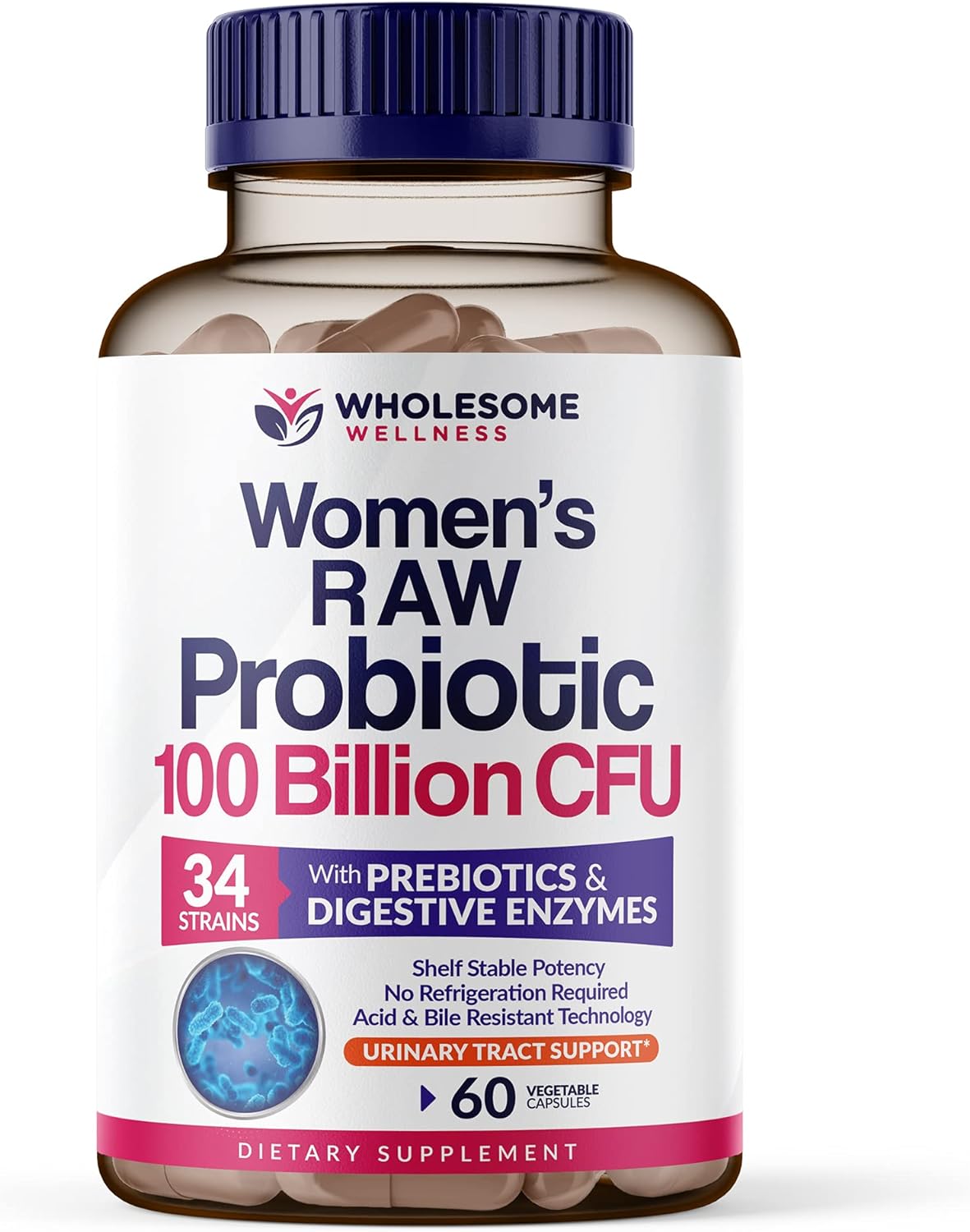 Women's Natural Probiotic Supplement Bundle with 100 Billion CFUs + Organic Relief Formula