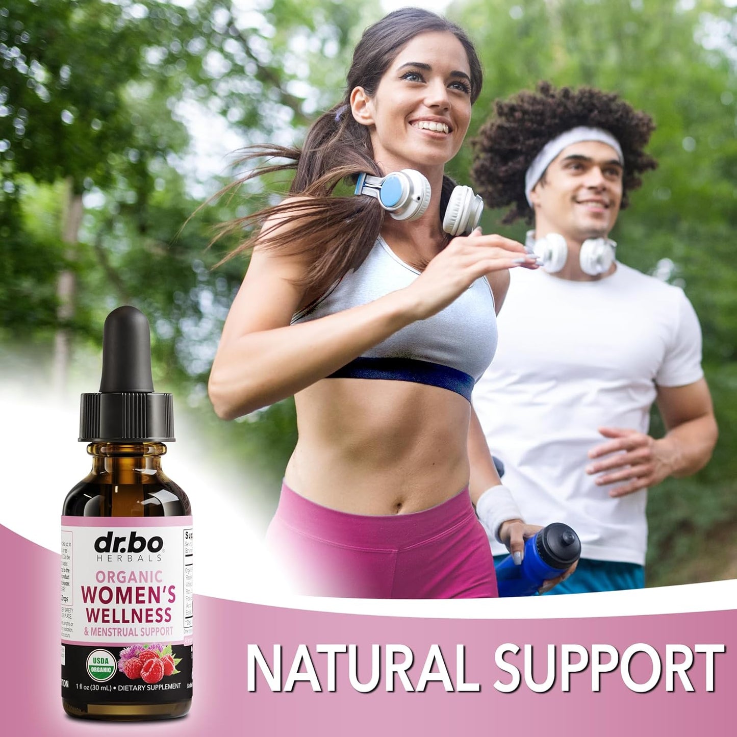 Women's Organic Hormone Balance & Chlorophyll Liquid Drops - Vegan Wellness Supplement for Internal Deodorant & Odor Cleanse