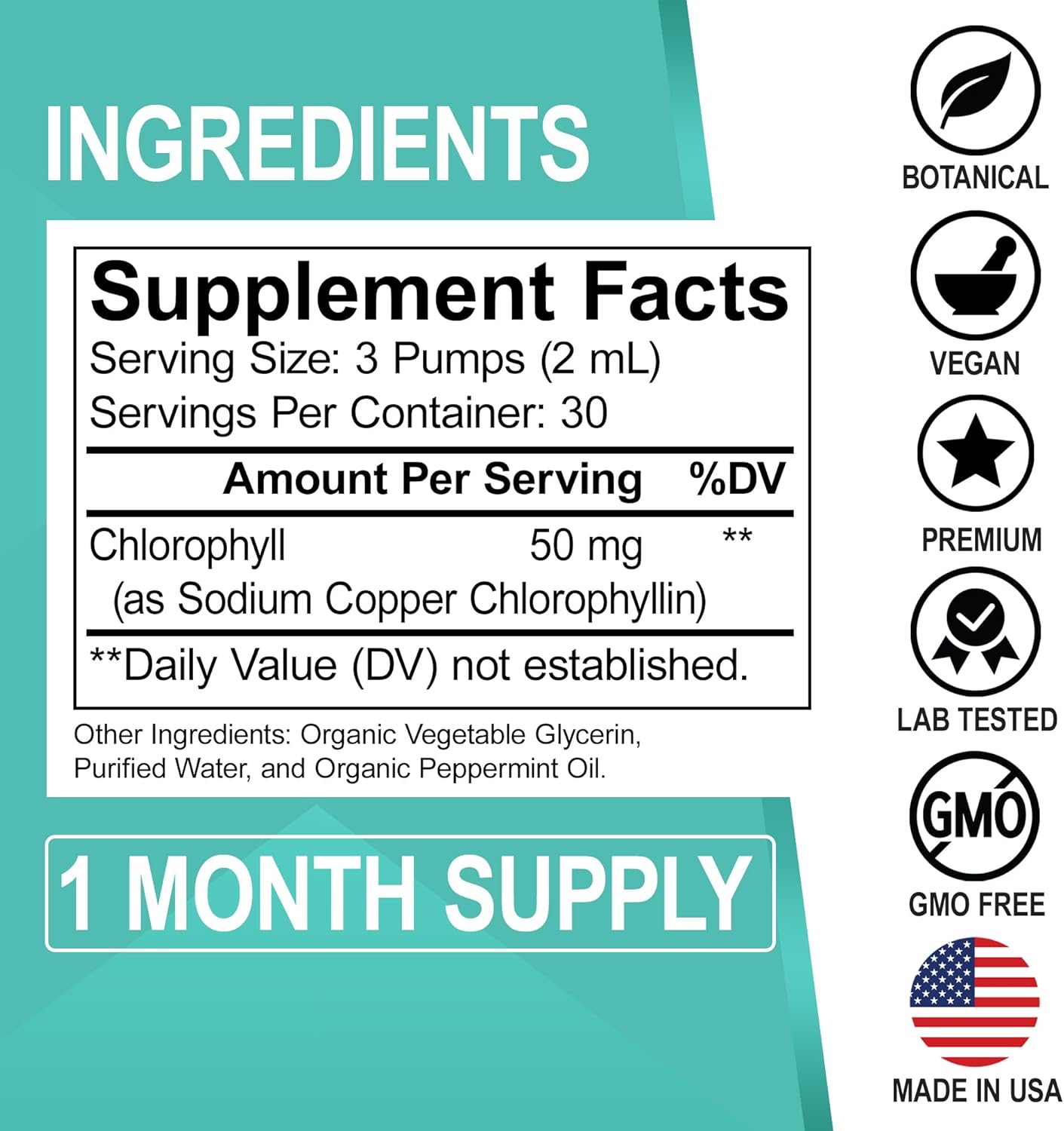 Women's Organic Hormone Balance & Chlorophyll Liquid Drops - Vegan Wellness Supplement for Internal Deodorant & Odor Cleanse