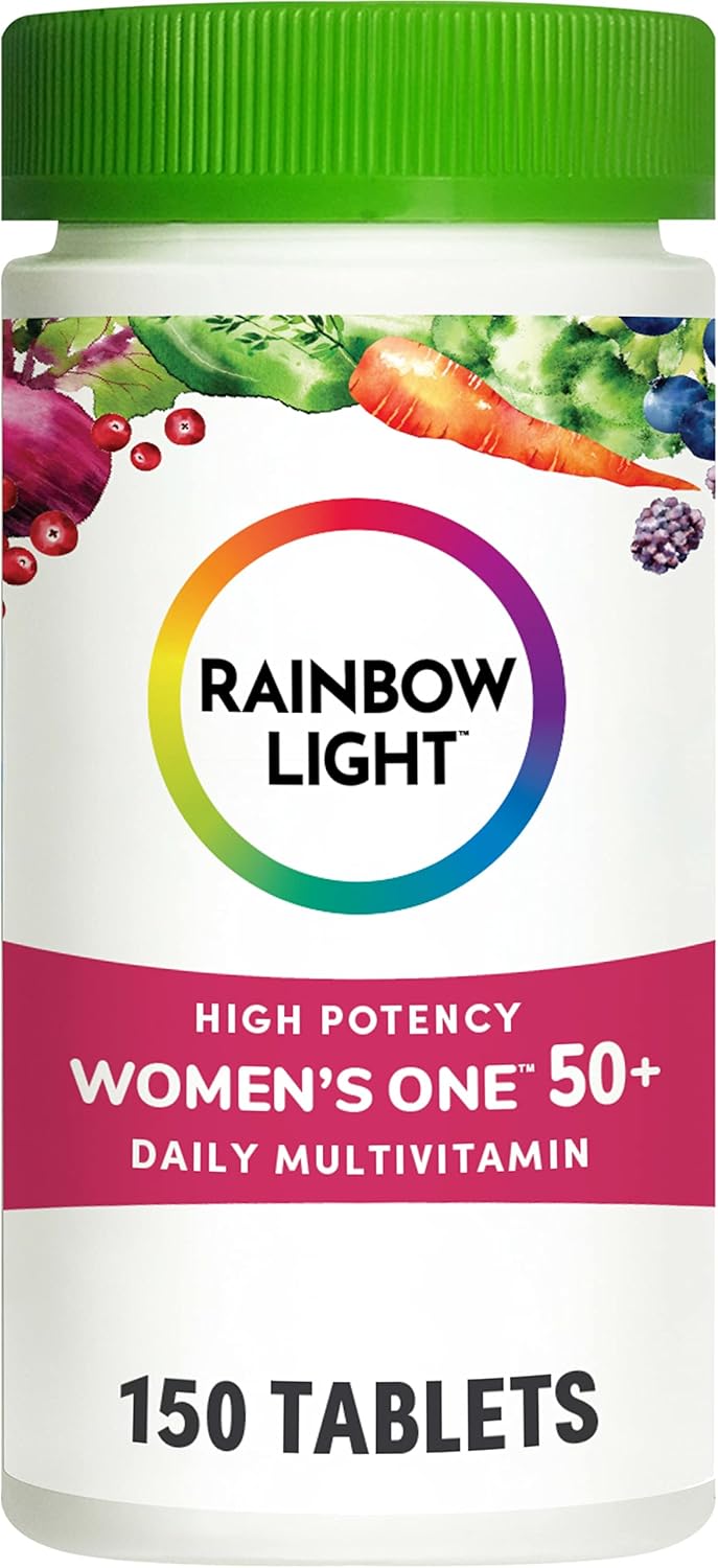 Women's Over 50 Multivitamin with Vitamin C, D, Zinc, Probiotics - High Potency Immune Support, Non-GMO, Vegetarian - 150 Tablets