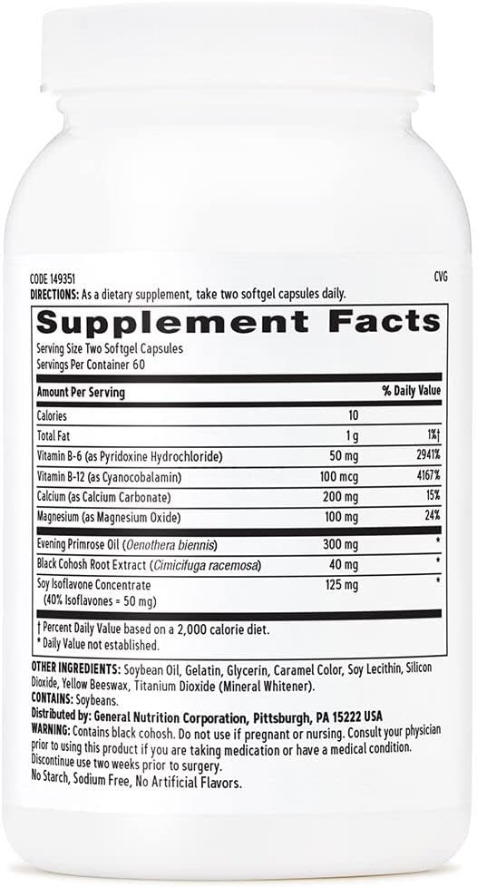 Women's Phytoestrogen Formula Softgels for Hormone Balance, Energy, and Menopause Relief - 120 Daily Supplements