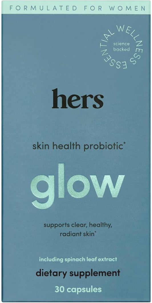 Women's Probiotic Glow Supplement for Clear, Radiant Skin - Gluten Free, Non-GMO, Vegetarian - 30 Capsules by HIMS & HERS