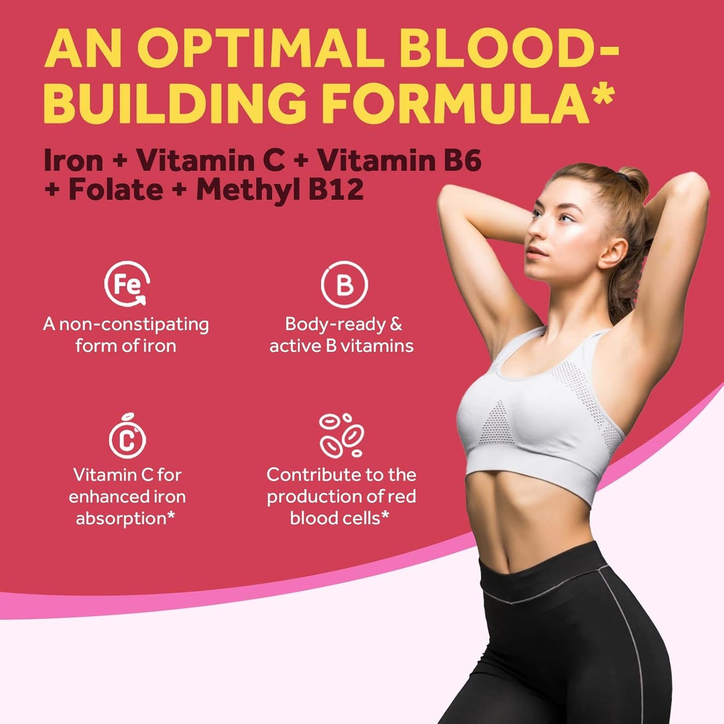 Women's Probiotic & Iron Bundle for Feminine Health & Blood Support - Doctor's Recipes Probiotic & Iron Capsules (60ct each)