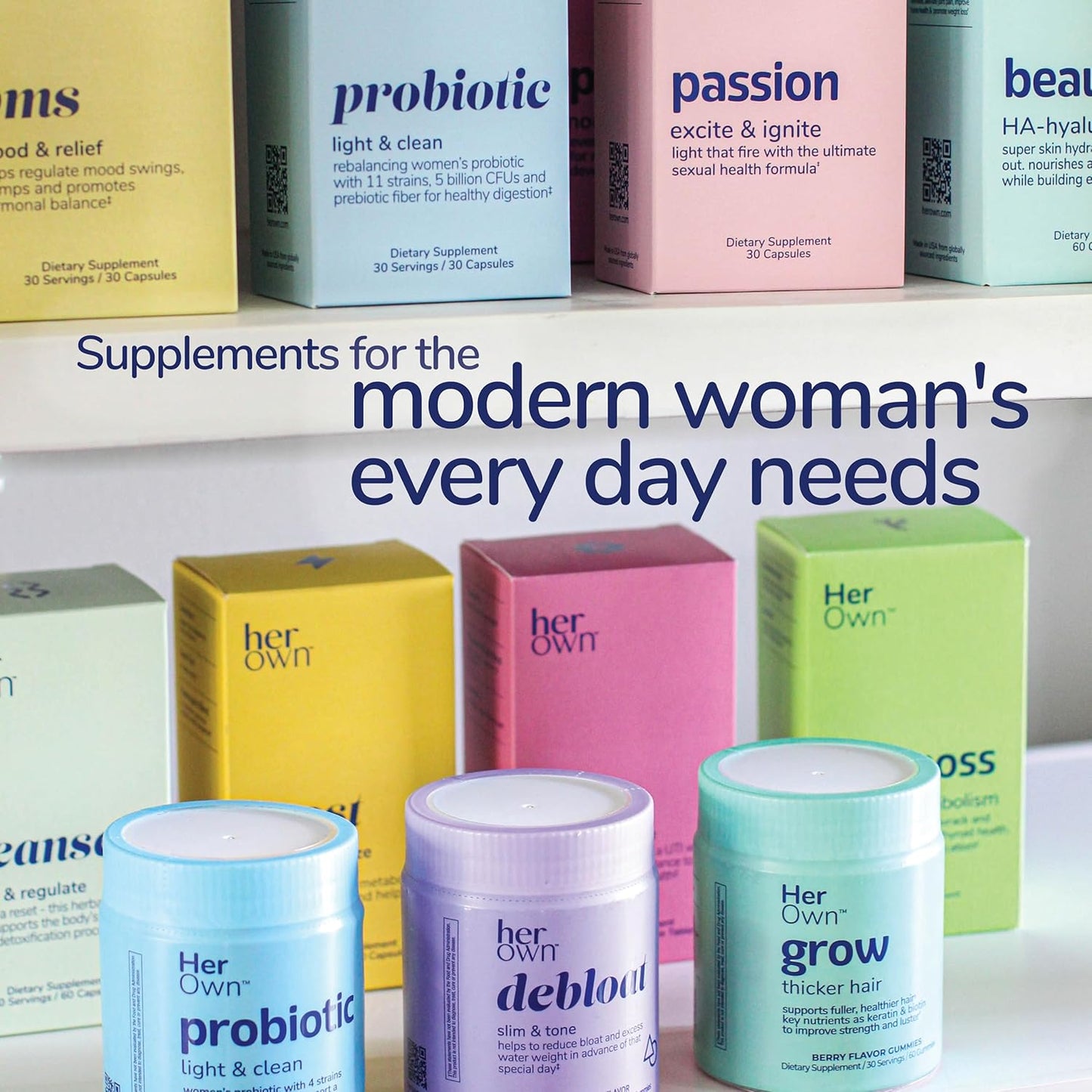Women's Probiotic Supplement, 5 Billion CFUs + Prebiotics, 11 Strains, Digestive Health, Gluten/Soy Free, Vegan, Non-GMO - 30 Capsules