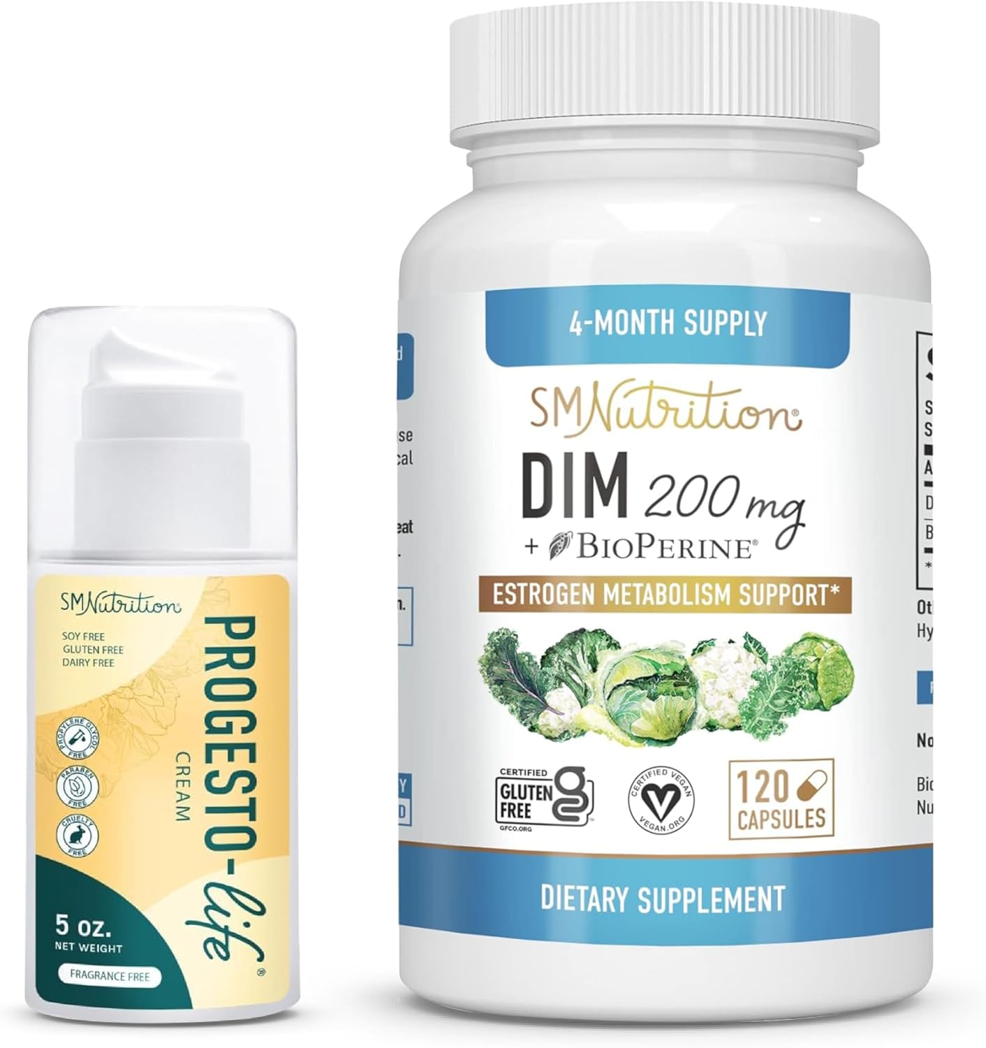 Women's Progesterone Cream with DIM Supplement for Hormone Balance - Dermatologist-Tested (120 Servings)