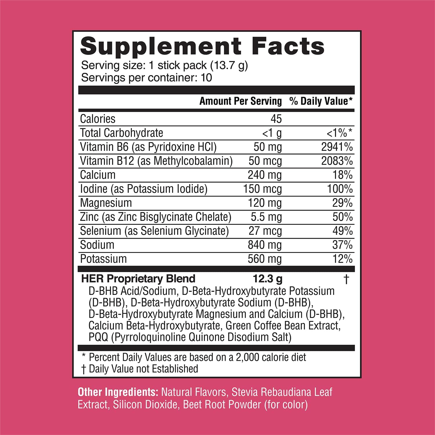 Women's Real Ketones Drink Mix with BHB Exogenous Ketones & Green Coffee Bean - Energy & Hormonal Balance Support - Watermelon - 30ct
