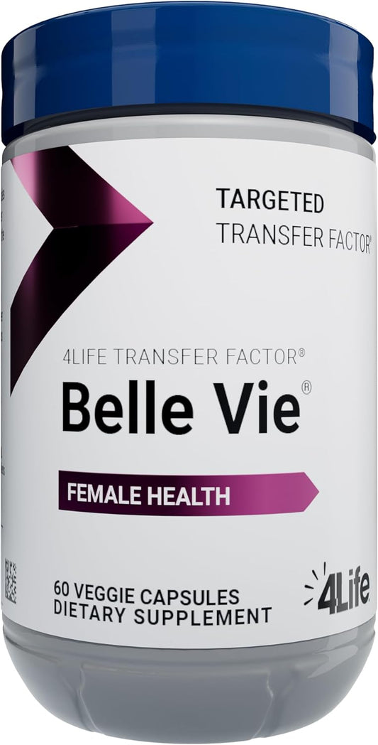 Women's Reproductive Health Support Supplement with Kudzu, Flax, and Red Clover - 60 Veggie Capsules by 4Life Transfer Factor Belle Vie