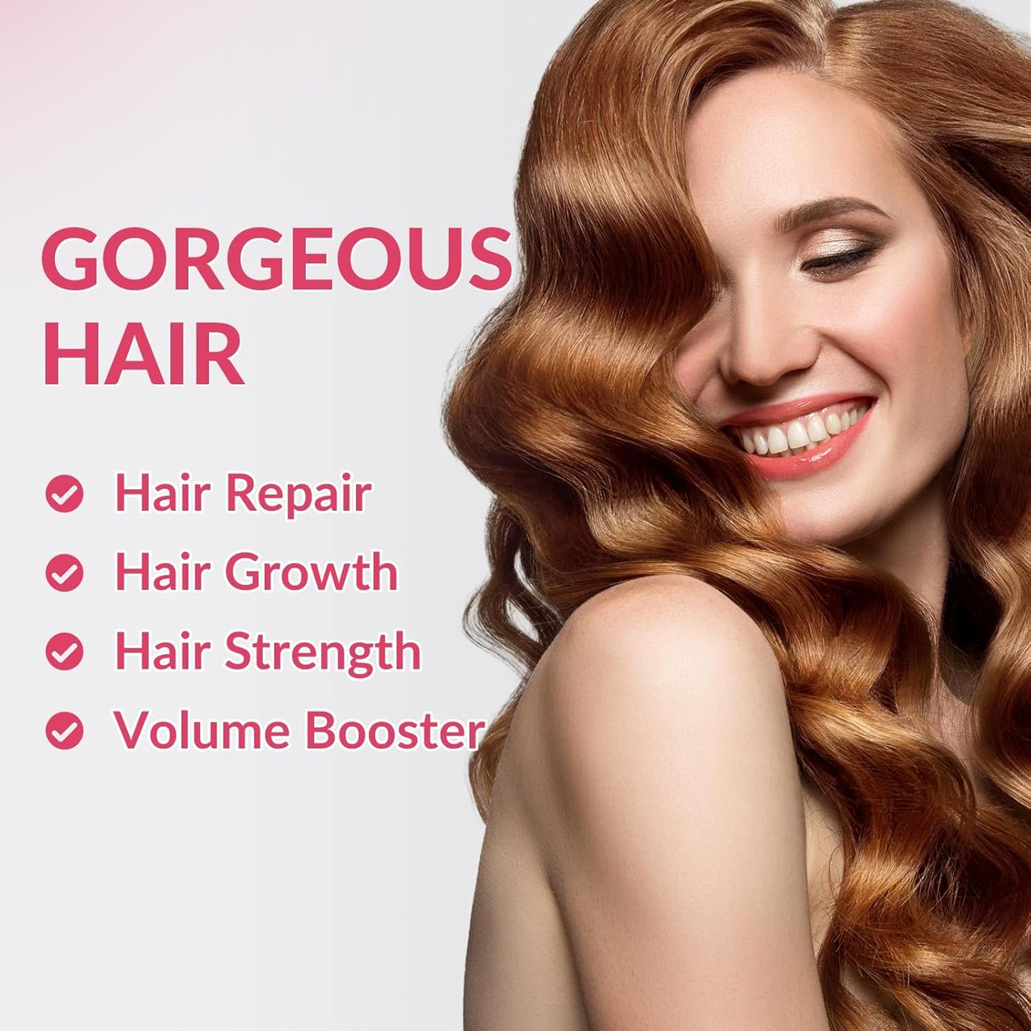 Women's Sugar-Free Hair, Skin, and Nails Vitamins with Biotin, Hyaluronic Acid, Collagen, and Vitamins E&C for Growth and Radiance. - BoostGo Australia