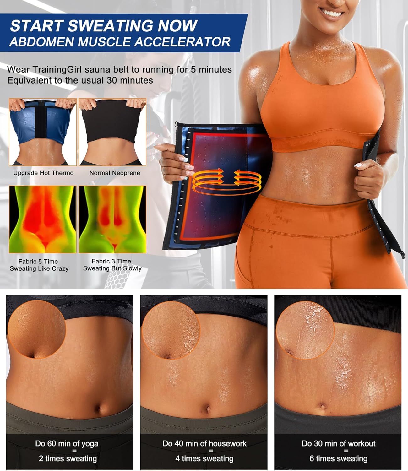 Women's TrainingGirl Waist Trainer - Lower Belly Trimmer Corset for Tummy Wrap Workout & Sweat Belt for Sports Sauna Suit