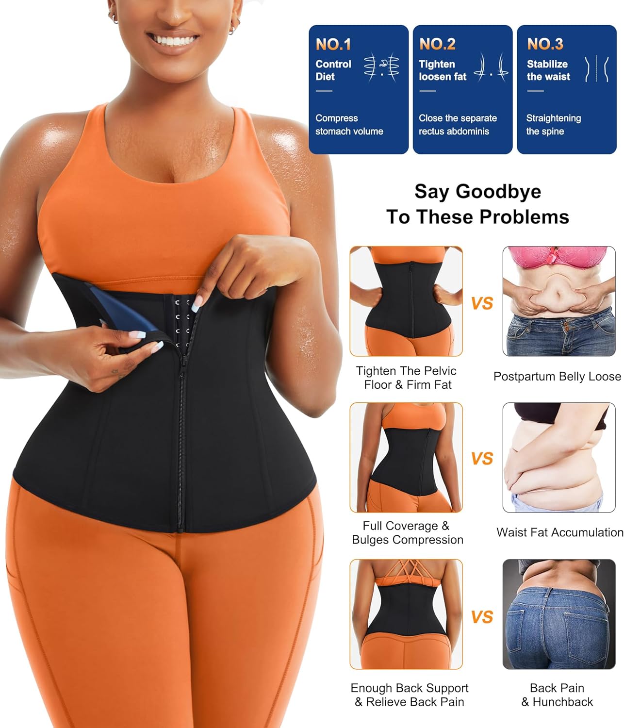 Women's TrainingGirl Waist Trainer - Lower Belly Trimmer Corset for Tummy Wrap Workout & Sweat Belt for Sports Sauna Suit