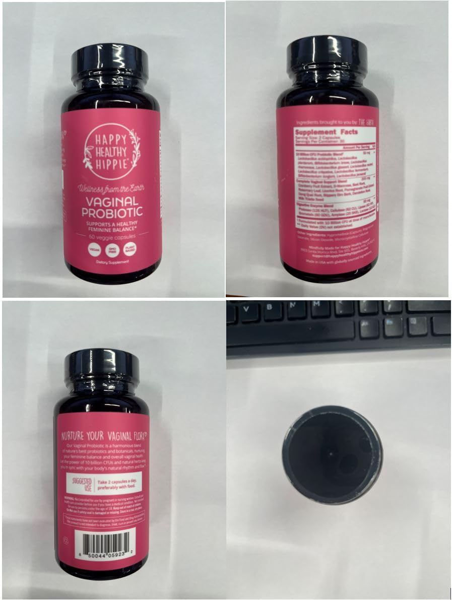 Women's Vaginal Probiotic Supplement with Cranberry & D-Mannose - 10 Strains for pH Balance, BV & Yeast Control - 60 Capsules