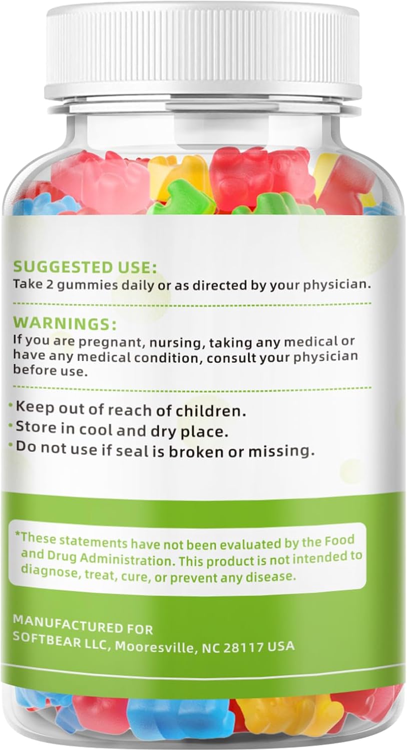 Women's Vegan Calcium Magnesium Zinc Gummies with Vitamin D3 - 600mg Calcium for Bone Strength - Mixed Fruit Flavor - 120 Chewables