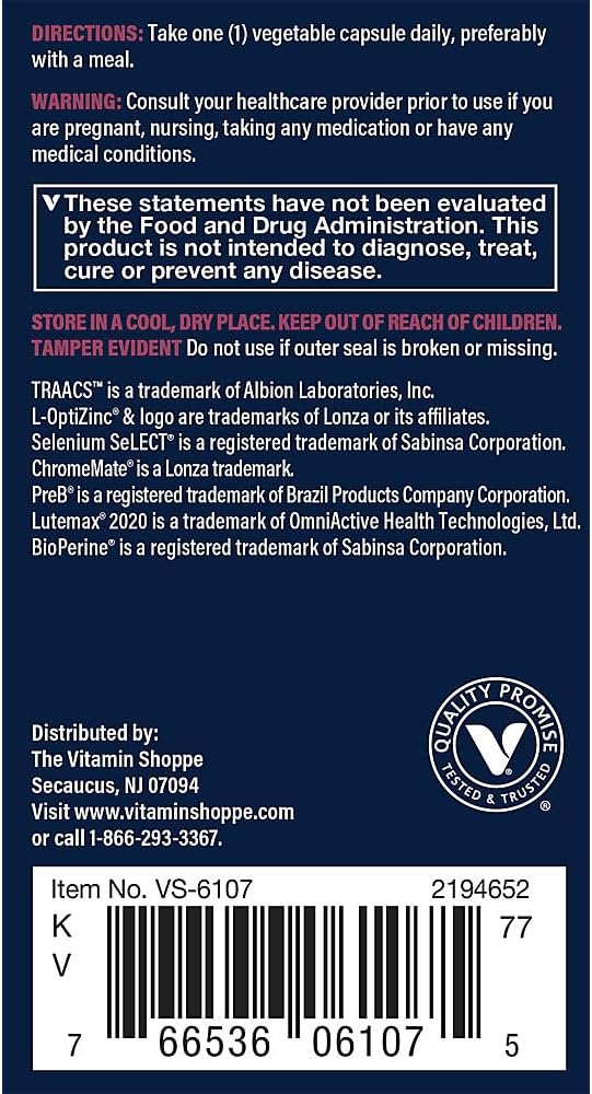 Women's Vthrive Once Daily Bioactive Multivitamin: Advanced Formula for Healthy Aging, Stress Management, Vitality - 30 Vegetarian Capsules