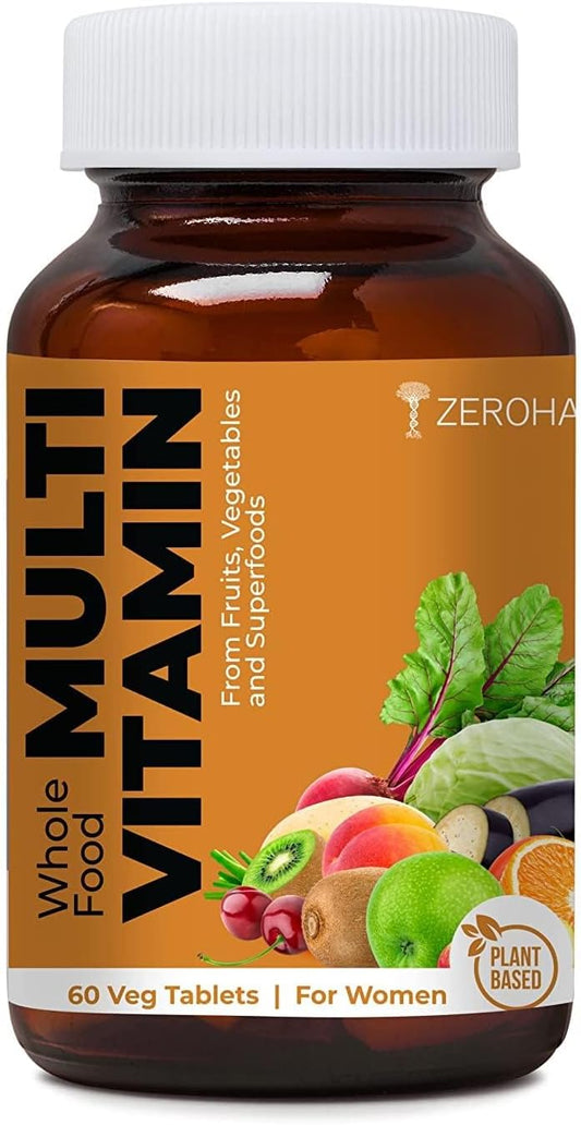 Women's Whole Food Multivitamin 60 Tablets for Skin, Energy, Immunity, Mood & Bones | Includes Vitamin A, C, D, B12, Folic Acid, Biotin, Iron, Magnesium, Zinc, Potassium | Multimineral Supplement