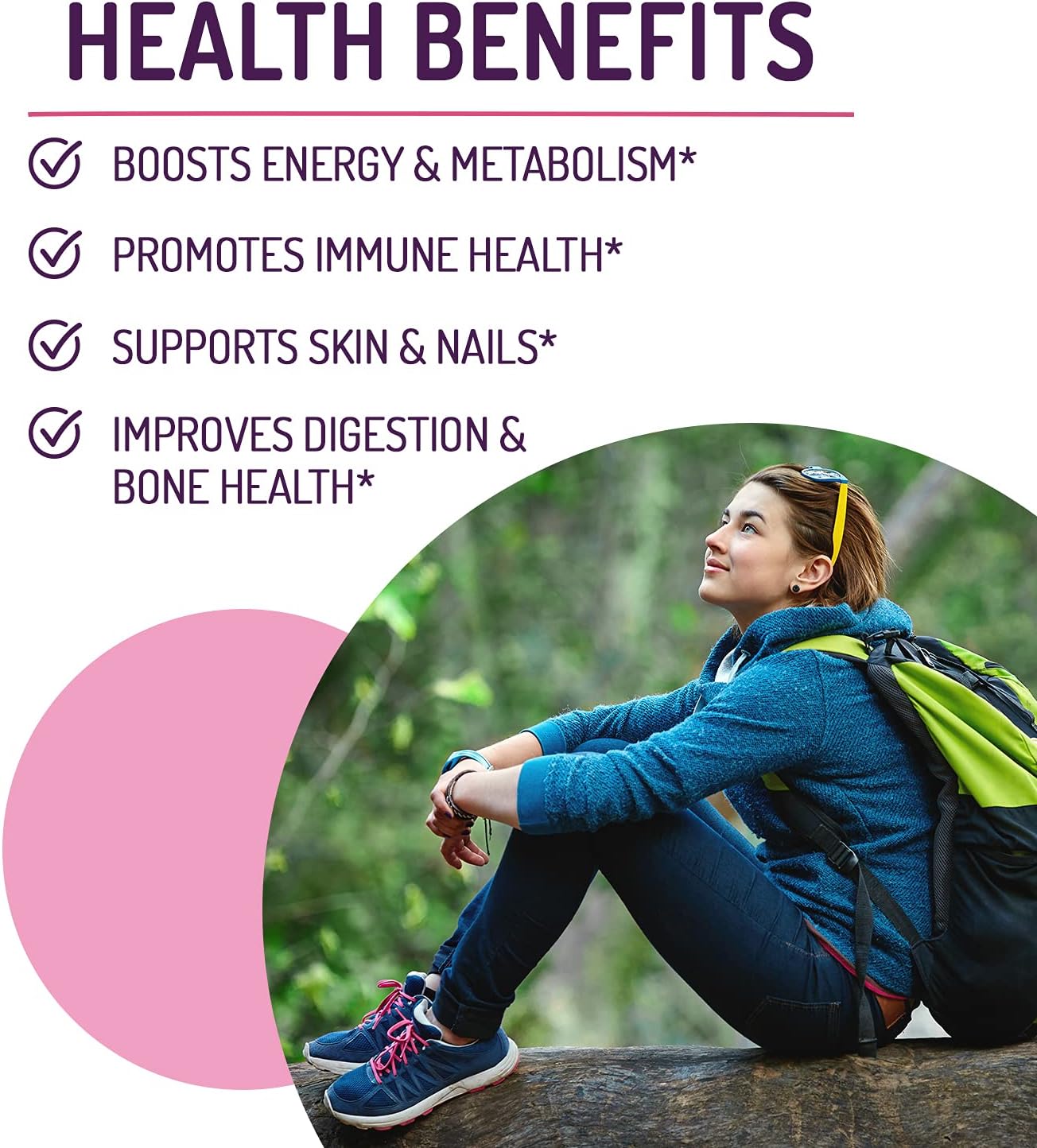 Women's Whole Food Multivitamin with B Vitamins, D3, Folate, Zinc - Energy, Immune, Heart Support - Non-GMO - 90 Capsules